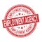 Red Employment agency rubber grunge stamp on a white background