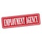 Red Employment agency rubber grunge stamp on a white background