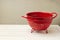 Red empty colander