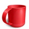 Red empty cup vector illustration.