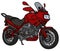 Red enduro motorcycle