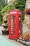 Red English telephone booth