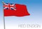 Red ensign flag, United Kingdom, vector illustration