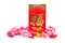 Red Envelope, Shoe-shaped gold ingot (Yuan Bao) and Plum Flowers