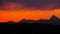 Red evening skies over mountains