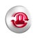 Red Exchange work icon isolated on transparent background. Information exchange between people. Employee or people