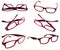 Red eyeglasses frames