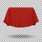 Red fabric covering a blank template vector illustration