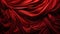 A red fabric draped over a red curtain