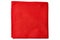 Red fabric napkin on white