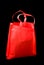 Red fabric paper shopping bag