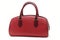 Red fake leather woman bag