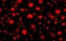 Red falling hearts on black background, blurred bokeh background, heart, holiday, love, black, delaminate