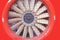 Red fan turbine background