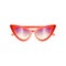 Red fashion women retro sunglasses with violet lens