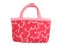 Red female handbag