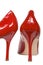 Red female shoes