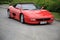 Red Ferrari Convertible Parked