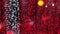 Red Festive bokeh light Christmas background. Abstract elegant defocused glitter ruby color texture concept for sparkle glamour xm