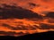 Red fiery sky fire dramatic clouds cloud orange flame background explosion black storm burning sunset winter mountains sunrise
