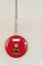 Red fire alarm box for warning security system mounted