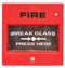 Red fire alarm equipment isolated