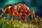 Red fire ant, known for aggressive behavior, painful bites, and intricate social structure.