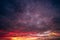 Red fire blood sunset sky cloudscape