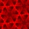 Red fire cotton fabric texture, vibrant triangles wallpaper background