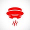 Red fire detector icon