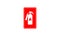 Red Fire extinguisher. Firefighters tools for flame fighting attention colored vector symbol for fire station,Fire extinguisher si