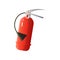 Red fire extinguisher flat icon isolated on white background