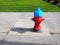 A red fire hydrant, faucet or fire hydrant, a water intake to provide a flow rate in the event of a fire. Water can be obtained fr