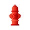 Red fire hydrant flat icon isolated on white background