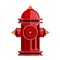 Red fire hydrant icon isolated on white vector