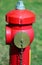 Red fire hydrant to extinguish fires