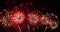 Red Firework celebrate anniversary happy new year 2022, 4th of july holiday festival. red firework in night time celebrate