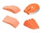 Red fish salmon for sushi food menu illustration