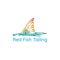 Red fishtail logo