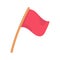 Red flag icon. Symbolic flags for defining tent sites for trekkers
