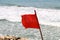 Red flag, Swimming Prohibited. South India