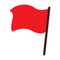 Red flag vector object icon