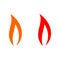 Red Flame Swoosh Logo Template Illustration Design. Vector EPS 10