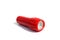 Red flashlight lies on a white background