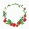 Red flower crown leaf delicate ornament