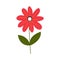 Red Flower flat icon, plant nature, chamomile sign, a colorful solid pattern on a white background, eps 10.