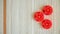 red flower shaped candles. High quality photo