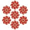 Red Flowers of Rubies Isolated Objects