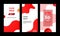 Red fluid waving shape gradient color minimal geometric Instagram layout banner template