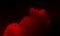 Red fog or smoke special effect. Red cloudiness, mist or smog on black background.